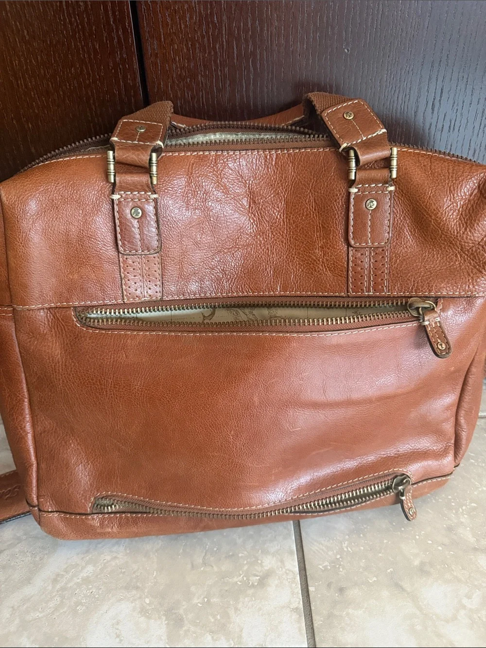 Tommy Bahama Genuine Leather Messenger Bag